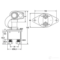 Выключатель массы аккумулятора HELLA 4082300301878 6EK 002 843-111 F6LM A14 20132 - Изображение 2