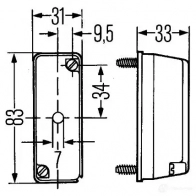 Габаритный фонарь HELLA 18531 K 4106 ZLGHEY 2xs003168071 - Изображение 2