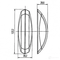 Габаритный фонарь HELLA IDHLRRT 2XS 008 479-061 18580 E1 1201 - Изображение 2