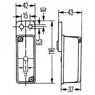 Габаритный фонарь HELLA 2UV8N 18560 E1 31407 2xs005020147 - Изображение 2