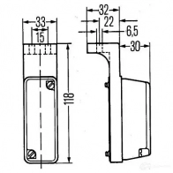 Габаритный фонарь HELLA 18533 K 4106 2xs003168131 TA6Z2 - Изображение 2