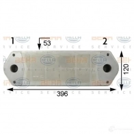 Масляный радиатор двигателя HELLA _BEHR HELLA SERVICE_ 7F9V86F 48047 8mo376901141 - Изображение 4