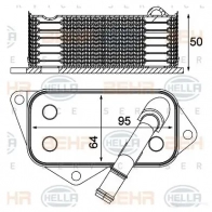 Масляный радиатор двигателя HELLA 8mo376714804 4045621511005 47884 E5OW8 UO - Изображение 2