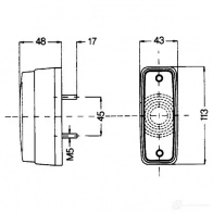 Габаритный фонарь HELLA 2pf997027011 E12 7048 ND6NP 15354 - Изображение 2
