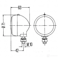 Габаритный фонарь HELLA 15223 2pf001648161 024505 E1 11794 - Изображение 2