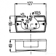 Задний фонарь HELLA 17571 E12 6040 E12 7058 2se997006011 - Изображение 2