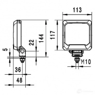 Фонарь заднего хода HELLA 2zr995193051 E1 3741 18909 Flat Beam 500 RFSW - Изображение 7