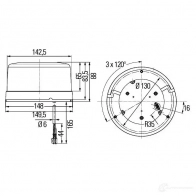 Мигалка HELLA 2XD 010 311-001 e1 35517 18430 E1 2738 - Изображение 2