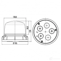 Вращающийся проблесковый маячок HELLA 2xd012480111 E1 3109 18475 E1 3503 - Изображение 2