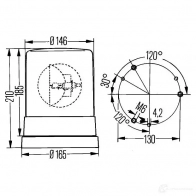 Вращающийся проблесковый маячок HELLA K 8652 15733 2rl004958201 ZQM3G - Изображение 2