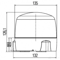 Вращающийся проблесковый маячок HELLA Rot aLED 2rl010979121 4SS6MMC 16214 - Изображение 3