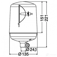 Вращающийся проблесковый маячок HELLA 15808 025149 2rl008060011 E1 1240 - Изображение 2