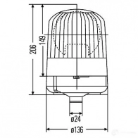 Вращающийся проблесковый маячок HELLA 15779 E4 6514 e1 2182 2rl007553021 - Изображение 2