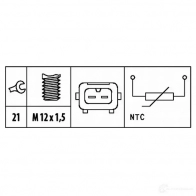 Датчик температуры охлаждающей жидкости HELLA QR SJM3 21032 6PT 009 309-591 4082300306293 - Изображение 2