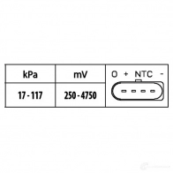 Датчик абсолютного давления HELLA 6pp009400511 4082300306941 9 WIX4 20676 - Изображение 2
