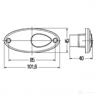 Боковой габаритный фонарь HELLA 2PS 964 295-001 L 23 E17 9807 15601 - Изображение 2