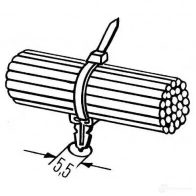 Кабельная стяжка с клипсой HELLA E 30 8hl707878002 0XETKJ 43261 - Изображение 2