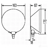 Фара HELLA E1 44404 1191704343 1F4 005 750-611 Comet 500 - Изображение 2