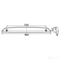 Дополнительный стоп сигнал HELLA LK17B 2DA 343 800-001 14716 E4 7715 - Изображение 2