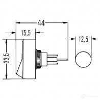 Клавиша HELLA EBCX0 S 17 20081 6EH 004 407-012 - Изображение 2