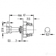 Переключатель HELLA 0615 03 20052 6PL0M2E 6ed001563021 - Изображение 2