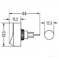 Переключатель HELLA 6eh004407011 S 17 02NG4N 20080 - Изображение 2
