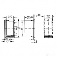 Направляющая переключателя HELLA 9AYH5 43152 083 116 8HG 716 734-001 - Изображение 2
