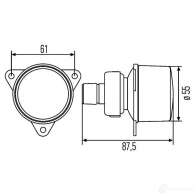 Фонарь сигнала торможения HELLA E1 1049 18366 2XA 008 221-021 E1 1048 - Изображение 2