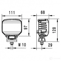 Лампа освещения салона HELLA I52GU PowerBeam 1800 Compact 1193312845 1GA 996 488-001 - Изображение 7