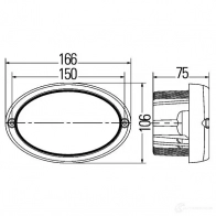 Рабочее освещение HELLA Oval 100 LED 1ga996661061 XSAKD 13159 - Изображение 8