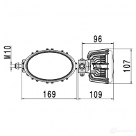Рабочее освещение HELLA Oval 100 LED Thermo Pro SZV1NK 1ga996661031 13157 - Изображение 7