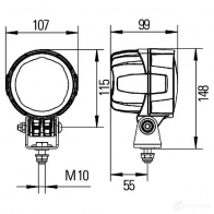 Лампа освещения салона HELLA BGK67 1G0 996 263-031 12866 Modul 90 LED - Изображение 8