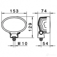 Лампа освещения салона HELLA 1GA 996 761-011 Oval 100 LED Gen. II 13162 T7SLQ - Изображение 8