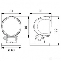 Лампа освещения салона HELLA 1G0 996 376-631 1439607491 P4 ZRB - Изображение 2