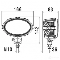 Лампа освещения салона HELLA 13160 Oval 100 LED Thermo Pro 1GA 996 661-501 US6M38 - Изображение 7