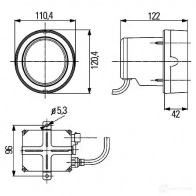 Рабочее освещение HELLA A6B3Z4 Mega Beam Xenon 1gm996135551 13271 - Изображение 7