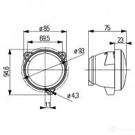 Лампа освещения салона HELLA LP7Q4 12848 1G0 996 176-021 Modul 70 H3 - Изображение 8