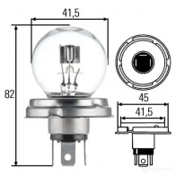 Лампа R2 P45T 50/55 Вт 24 В