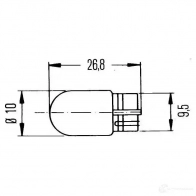 Лампа накаливания W5W W2.1X9.5D 5 Вт 12 В HELLA W5 W AKQI0 42982 8GP003594128 - Изображение 2