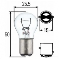 Лампа галогеновая P21/5W BAY15D 5 Вт 12 В HELLA 8GD002078173 E TV0I 1437470459