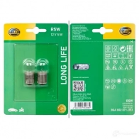 Лампа галогеновая R5W BA15S 5 Вт 12 В HELLA 1437458394 8GA002071353 YM NWO - Изображение 2