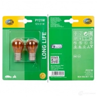 Лампа галогеновая PY21W BAU15D 21 Вт 12 В HELLA 1437470463 8GA006841133 N G3MR36 - Изображение 2