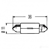 Лампа накаливания HELLA C5W 8GM002092121 0 82307 42865 - Изображение 5