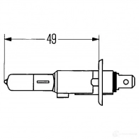 Лампа накаливания HELLA 42437 8GH002089501 H1 Yellow I2G46J - Изображение 2
