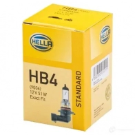 Лампа галогеновая HB4 STANDART 51 Вт 12 В HELLA 42547 HB4 0820 31 8GH005636121 - Изображение 2