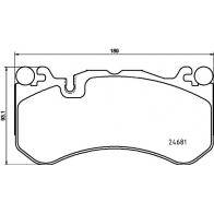 Тормозные колодки дисковые, комплект HELLA PT O3IX7 1439896098 8DB 355 036-461