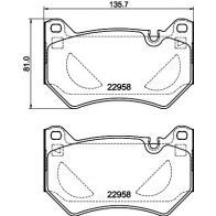 Тормозные колодки дисковые, комплект HELLA 9NH NZK 1439896107 8DB 355 039-511