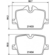 Тормозные колодки дисковые, комплект HELLA 1439896154 O4 NY8 8DB 355 040-911