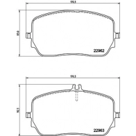 Тормозные колодки дисковые, комплект HELLA 5YUW3 M3 8DB 355 039-211 1439896103