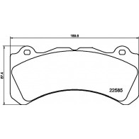 Тормозные колодки дисковые, комплект HELLA 1440336525 8DB 355 040-211 7UE CAF